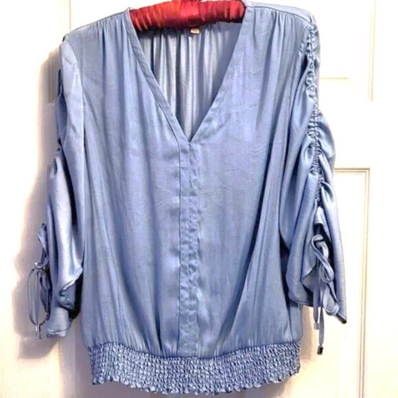 Philosophy Tops - Philosophy Sky Blue V-Neck Blouse NWOT